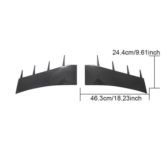 Накладки на передній бампер V2 (2015-2020, Карбон) для Ауди R8 2015- рр | Зображення 5