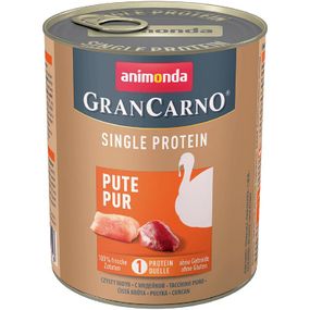 Вологий корм для дорослих собак Animonda GranCarno Single Protein індичка 800 г (4017721824316)