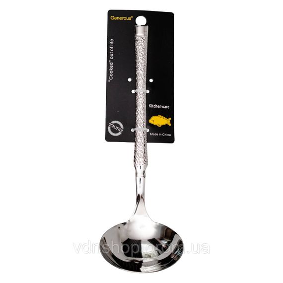 Ополоник сервірувальний 24 (см) половник з нержавіючої сталі з ручкою для супу, бульйону HP-8-49 | Зображення 4