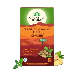 Трав’яний чай з Імбирем та Туласі  25 пакетиків Organic India 801541040438