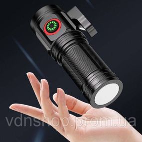 Фонарик мощный аккумуляторный для дома W5183-4XHP360, Фонарь ручной с функцией зарядки PG-34