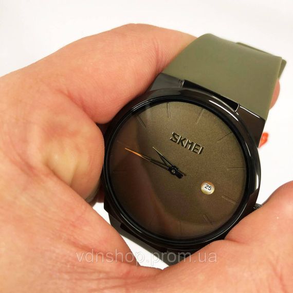 Годинники чоловічі в строгому стилі SKMEI, Стильні чорні чоловічі наручні годинники WR-77 | Зображення 1