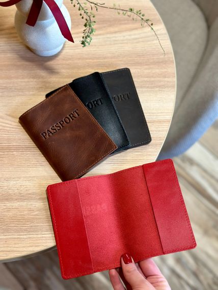 Шкіряна обкладинка для паспорта з написом 1940 | Зображення 6