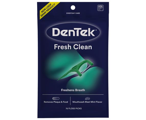 Флос-зубочистки DenTek Fresh Clean Floss Picks освіжаюче очищення, 75 шт.