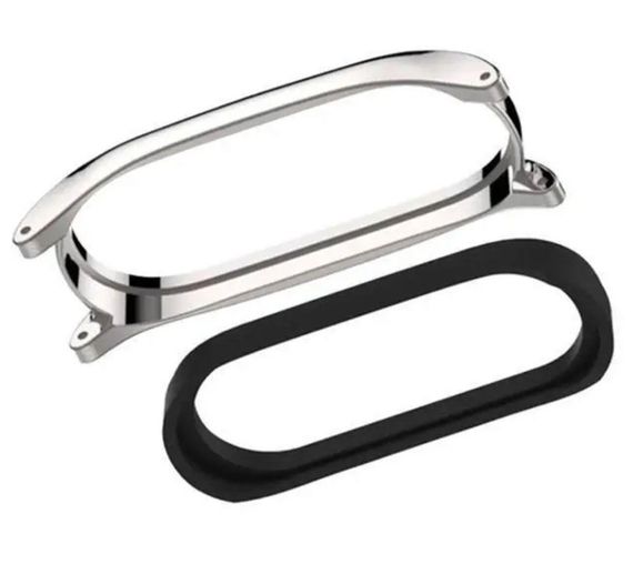 Шкіряний ремінець Primo Mijobs для фітнес-браслета Xiaomi Mi Smart Band 7 - Brown&Silver | Зображення 2