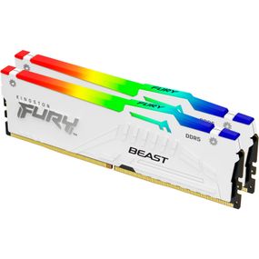 Модуль памяти для компьютера DDR5 32GB (2x16GB) 6000 MHz Beast RGB EXPO White Kingston Fury (ex.HyperX) (KF560C36BWE2AK2-32)