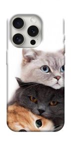 Чохол з картинкою Три коти для Apple iPhone 16 Pro (6.3")