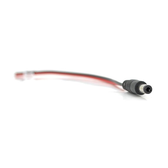 Роз'єм живлення DC-M (D 5, 5x2, 5мм) => кабель довжиною 25см black -red, Black plug OEM Q100