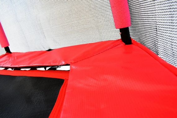 Батут детский Atleto 140 см шестиугольный с защитной сеткой красный для дома и дачи 21000114 | Зображення 3