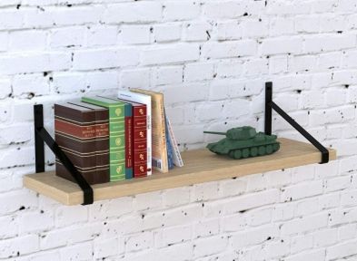 Полка настенная Loft Design PL3-92-32 дуб борас