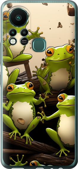 Чехол на Infinix Hot 11S Жабки "5656u-2757-17620"