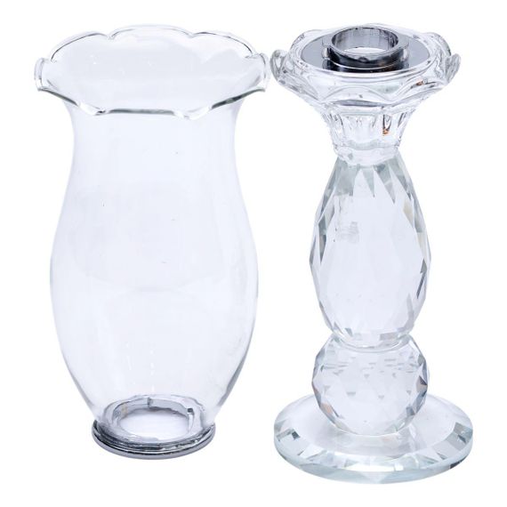 Підсвічник скляний 7×27.5 см підсвічник декоративний келих на ніжці HP-4-4S | Зображення 2