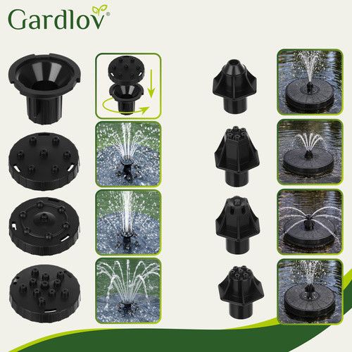 Сонячний садовий фонтан Gardlov 23227 зі світлодіодною підсвіткою | Зображення 7