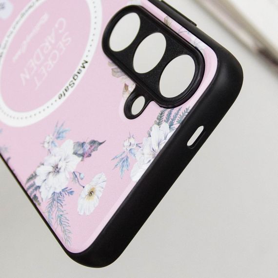 TPU+PC чохол Secret Garden with MagFit для Samsung Galaxy S23 FE Pink | Зображення 6