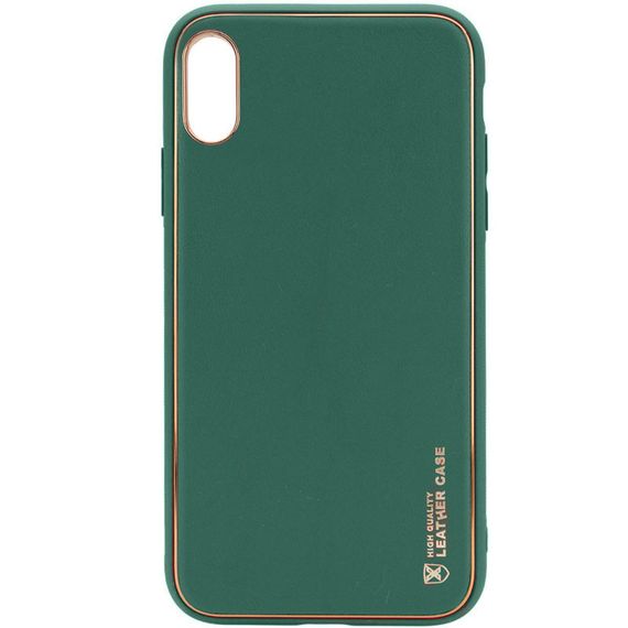 Шкіряний чохол Xshield для Apple iPhone X/XS (5.8") Зелений/Army green