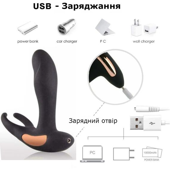 Массажер простаты Dibe с подогревом и пультом управления | Зображення 3