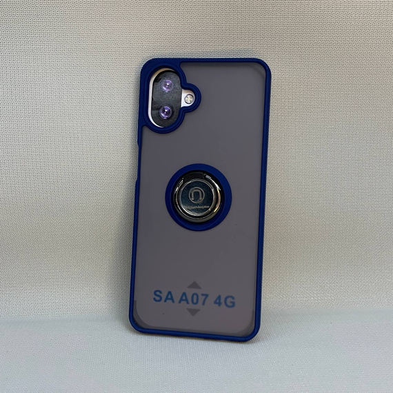 Чохол Samsung Galaxy A07 4G Ring Magnet матовий з кільцем-тримачем Синій