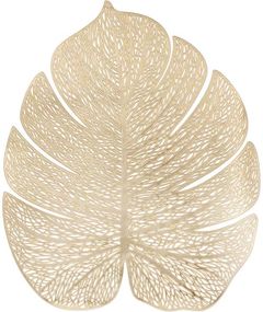Набір 4 сервірувальних килимка Margrese Monstera Gold 32х38см, плейсмат (підтарільники)