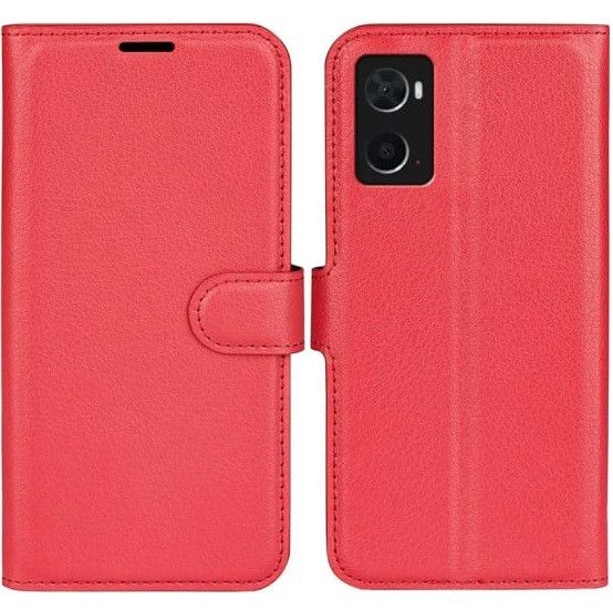Чохол книжка з кишенями для карт на Oppo A76 / Realme 9i колір Червоний | Зображення 3