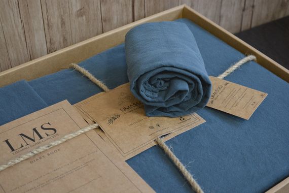 Постільна білизна Limasso Stonewashed Ranforse 200 х 220 см Dress Blue | Зображення 3