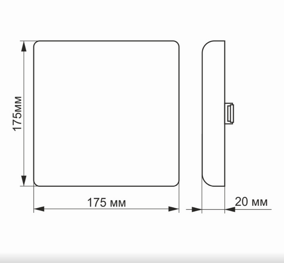 LED Світильник безрамковий квадратний 24W 4100К 220V VL-DLFS-244 Videx | Зображення 2