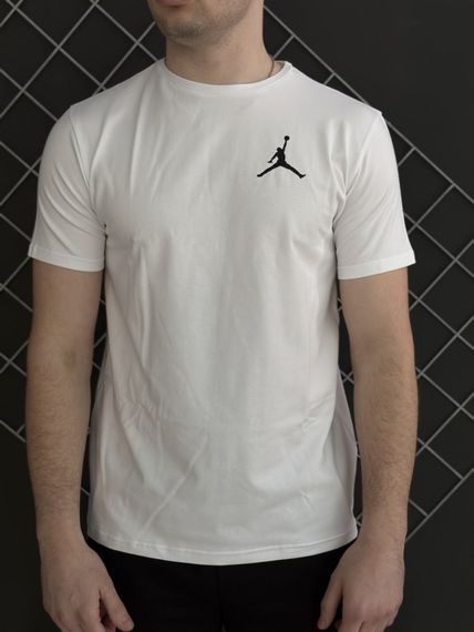 Комплект 3 в 1 Демісезонний спортивний костюм Jordan чорна кофта на змійці + чорні штани (двонитка) + Футболка біла Jordan | Зображення 3