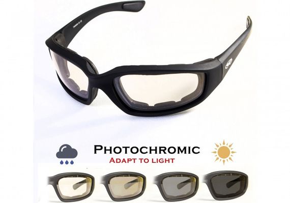 Очки защитные фотохромные Global Vision KickBack Photochromic (clear) Anti-Fog, прозрачные фотохромные
