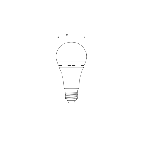 Лампа A68 10W E27 4000К 220V акумуляторна LED Titanum | Зображення 1
