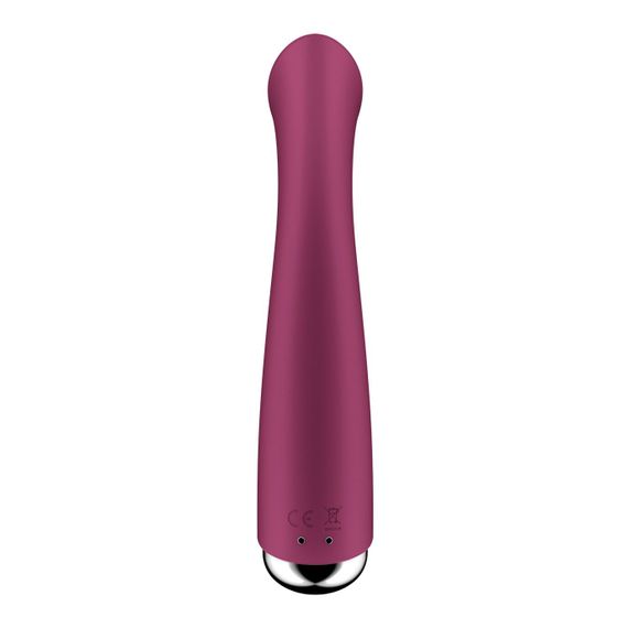 Вибратор с ротацией Satisfyer Spinning G-Spot 1 Red, плоская площадка для стимуляции точки G | Зображення 3