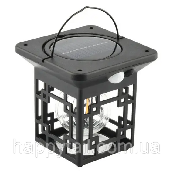 Уличный подвесной фонарь на солнечной батарее с датчиком движения и Filament LED HP-L-15 | Зображення 1