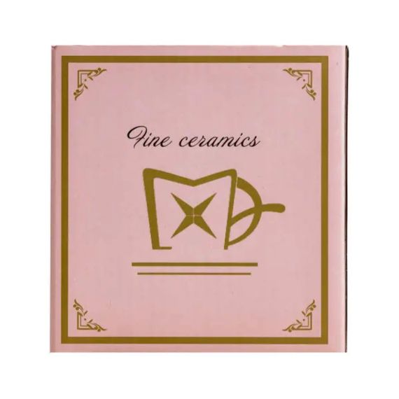 Чашка фарфоровая для чая и кофе 400 мл кружка универсальная Красная HP7189R | Зображення 2