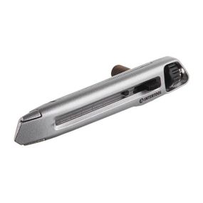 Ніж металевий посилений лезо 18 мм, з гвинтовою фіксацією леза. INTERTOOL HT-05121