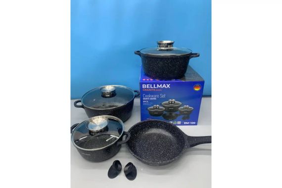 Набір посуду 9 предметів Bellmax Cookware Set BM-120 | Зображення 1