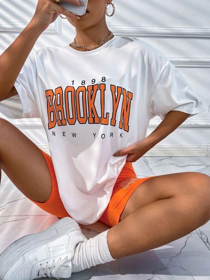 Футболка жіноча з принтом повсякденна L Білий