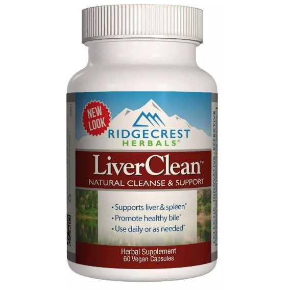 Комплекс для профилактики работы печени RidgeCrest Herbals LiverClean 60 Veg Caps RCH172