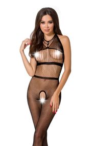 Бодістокінг BS048 Black Passion, з відкритим доступом, чорний, XS/M