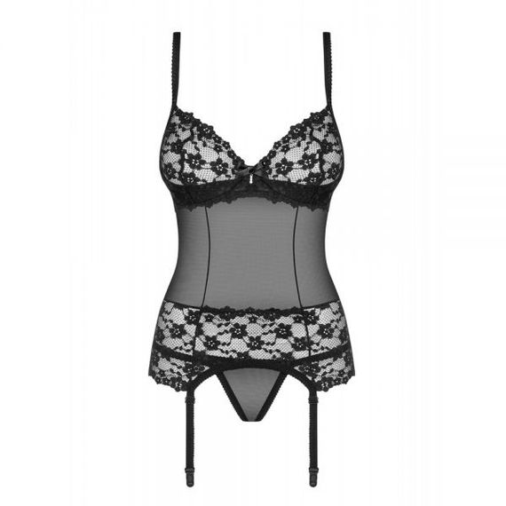 Корсет Letica corset thong black S / M, Черный, S/M | Зображення 4