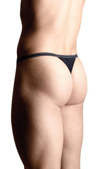 Чорні чоловічі стринги з декоративним мотивом — SoftLine 4491, S/L Sex Aura | Зображення 1