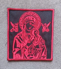 Шеврон Матір Божа (червоний)