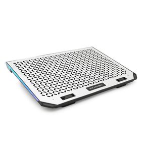 Підставка під ноутбук IceCoorel A17, 10-15.6", 6 * 80mm 1800±10% RPM, корпус пластик + алюміній, 2xUSB 2.0, 366x256x23mm, RGB,