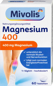 Вітаміни Mivolis Magnesium 400 mg. Міволіс Магній 400 мг, 60 таблеток