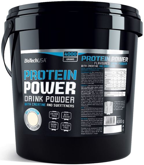 Протеин BioTechUSA Protein Power 4000 g /133 servings/ Strawberry Banana