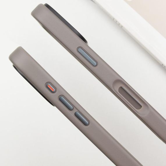 TPU+PC чохол Metal Buttons with MagSafe для Apple iPhone 16 Pro Max (6.9") Сірий | Зображення 3