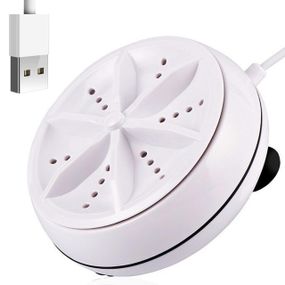 Портативна ультразвукова пральна машина TURBINE WASH, від USB / Маленька пральна машинка, що обертається, на присосках