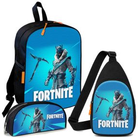 Набор Fortnite 3 в 1: детский рюкзак + сумка-слинг + пенал, для мальчика и девочки 7–9 лет (6126)