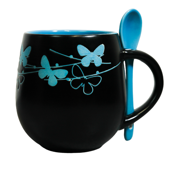 Чашка Краски ночи с ложкой VT-C-259450 Vittora 450мл | Зображення 2