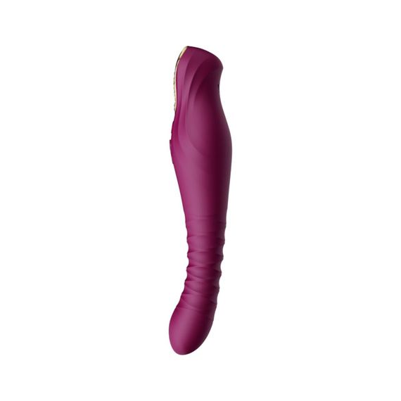 Смартвібратор-пульсатор Zalo — King Velvet Purple, кристал Swarovski Sex Aura | Зображення 1