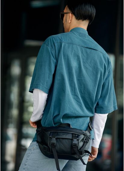 Чоловіча сумка бананка Sambag Dynamicdart чорна 38 × 21 × 7 см (80411001m) | Зображення 6