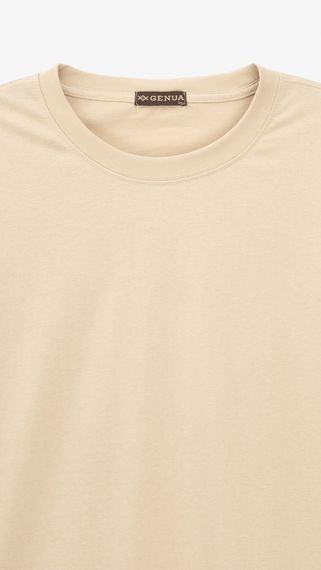 Футболка однотонна чоловіча GENUA 001 XL Бежевий shop (2000999393259) | Зображення 1