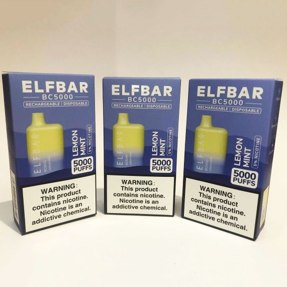 Elf Bar BC5000 смак Лимон М'ята (Lemon Mint) | Зображення 2